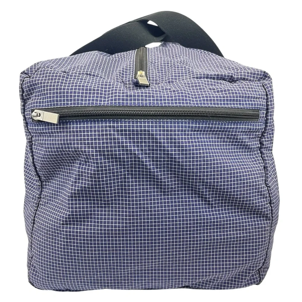 Jack Spade Men's Packable Graph Check Duffle Bag Royal Blue